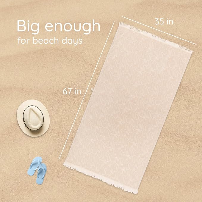 Premium Turkish Beach Towel – 100% Cotton, Quick Dry, Sand Free, Oversized 35” - Image 4