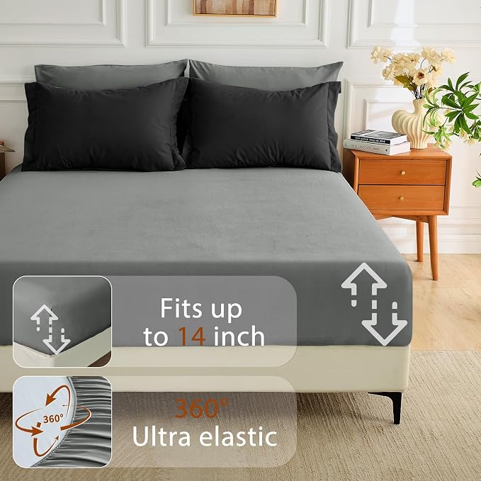 MUXHOMO 7 Pieces Queen Comforter Set, Soft Bed in a Bag Queen Size, All Season - Image 5