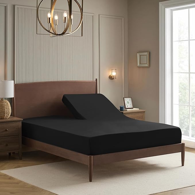Split Head King Sheets Set for Adjustable Beds 4 Piece Flex Top Bed Sheets – by SweetHomeCollection