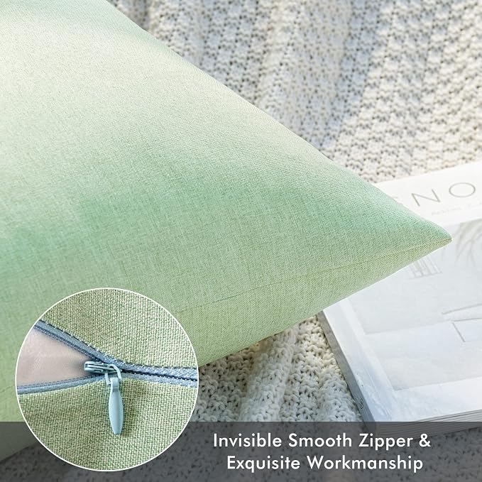MIULEE Pack of 2 Decorative Outdoor Solid Waterproof Throw Pillow Covers Spring - Image 3