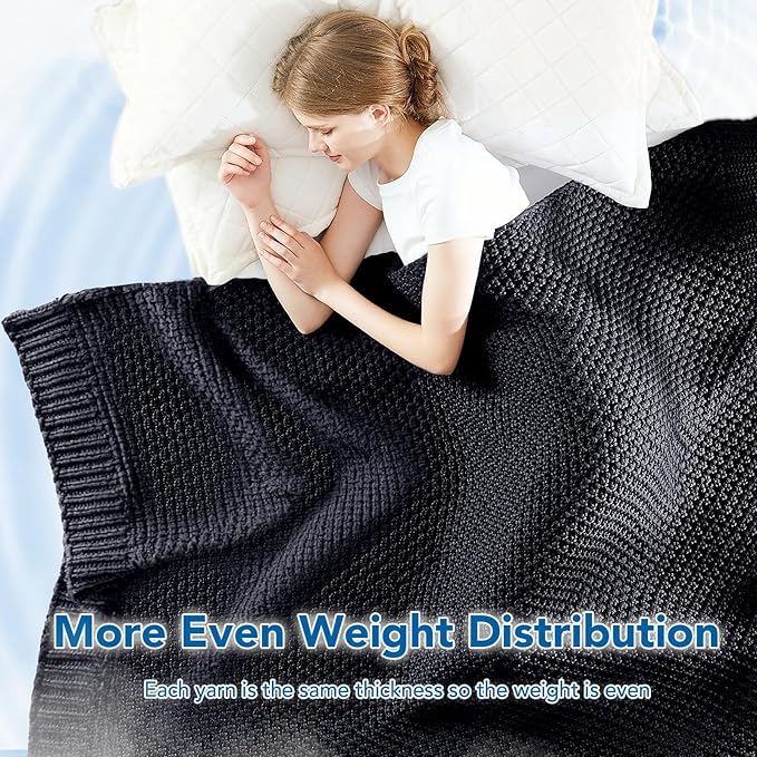 Topcee Knitted Weighted Blanket - Image 5