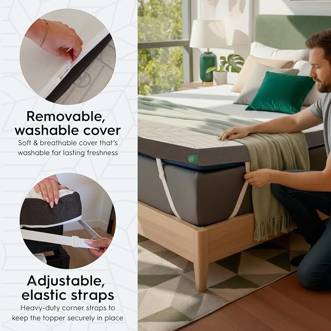 Sleepyhead King 3 Inch Premium Gel Mattress Topper – Cooling Gel Memory Foam - Image 2
