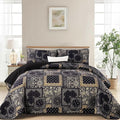 Cottolester Boho Patchwork Quilt Set Full Size, Paisley Floral Bedding Set Soft by Cottolester