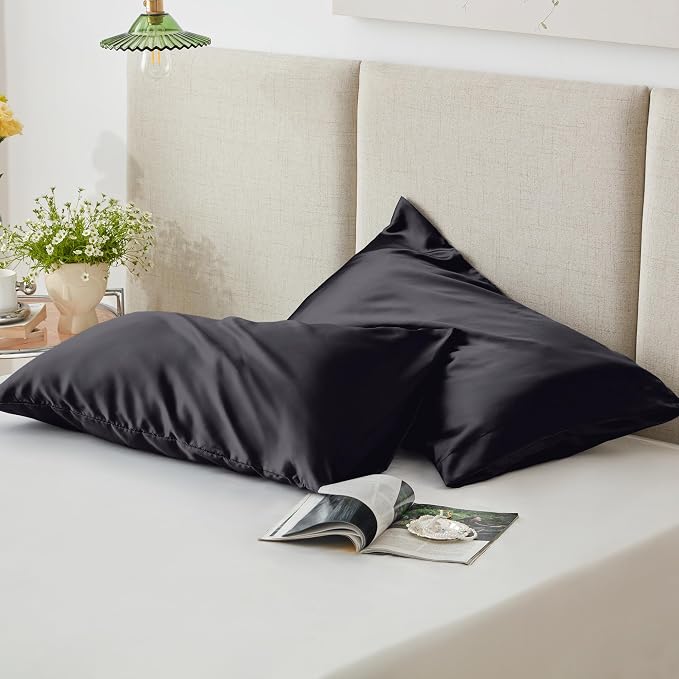 Love's cabin Satin Pillowcase Set of 2 King Size 20x36, Cooling Pillow Covers - Image 5