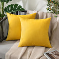 MIULEE Pack of 2 Decorative Outdoor Solid Waterproof Throw Pillow Covers Faux by MIULEE