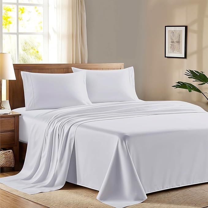 100% Egyptian Cotton Full Size Sheet Set by AshtonSheets