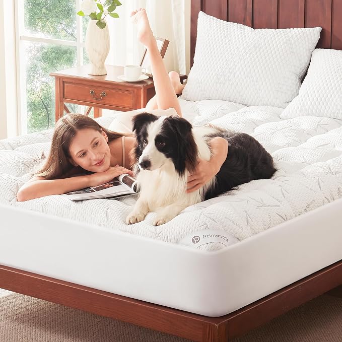 PRIMESOFT 100% Waterproof Full Size Mattress Topper, Thick Pillow Top Mattress - Image 7