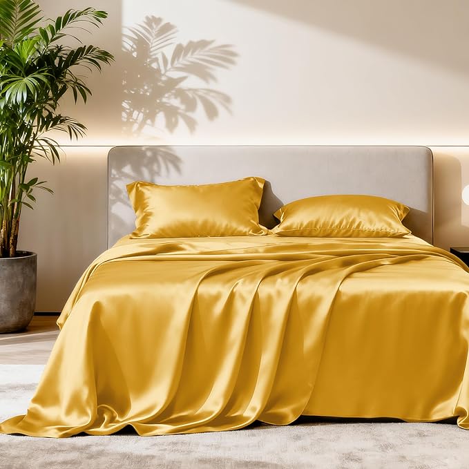 Love's cabin Twin Satin Sheets Sets by Lovescabin