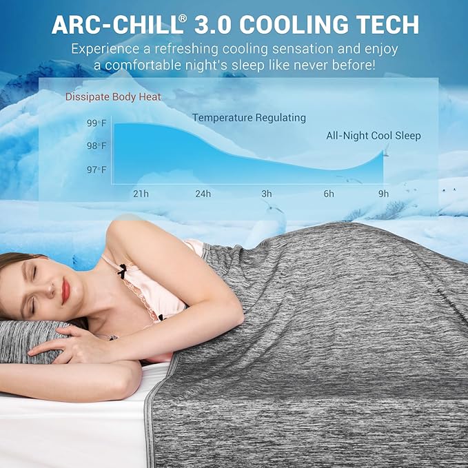 Elegear Revolutionary Cooling Blanket Queen Absorbs Heat to Keep Body Cool - Image 2