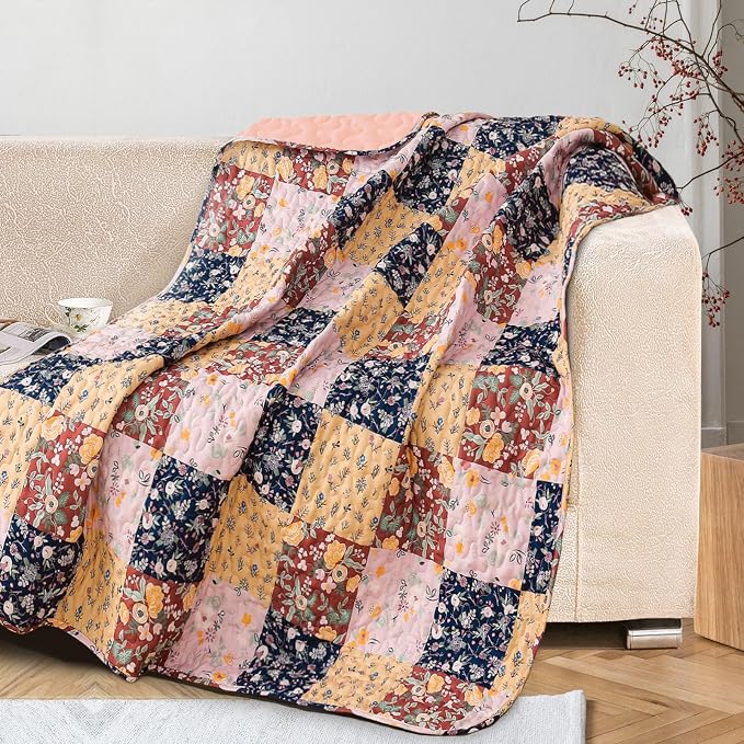 Exclusivo Mezcla 50"x 60" Quilted Throw Blanket- Microfiber Quilt Throw by ExclusivoMezcla