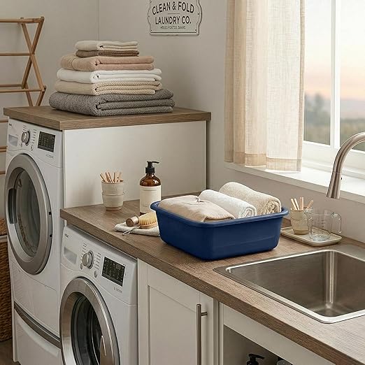 DecorRack 2 Plastic Wash Basins, Large 10 Quart Graduated Bucket, Portable - Image 5