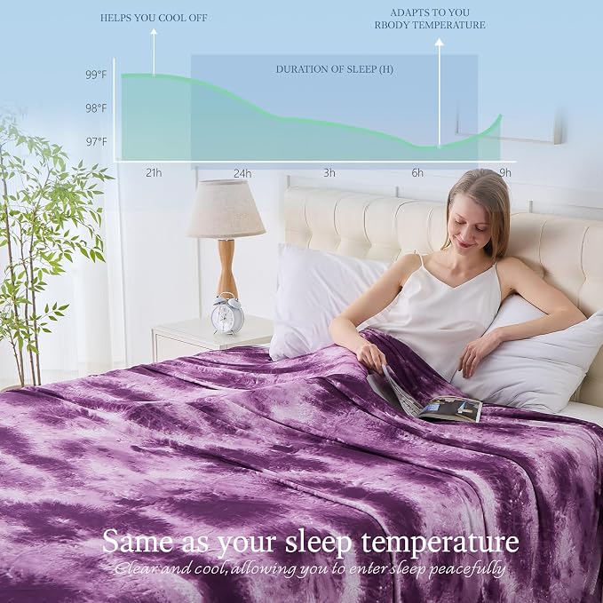 Cooling Blanket Twin Size for Hot Sleepers Ultra Lightweight & Breathable - Image 3