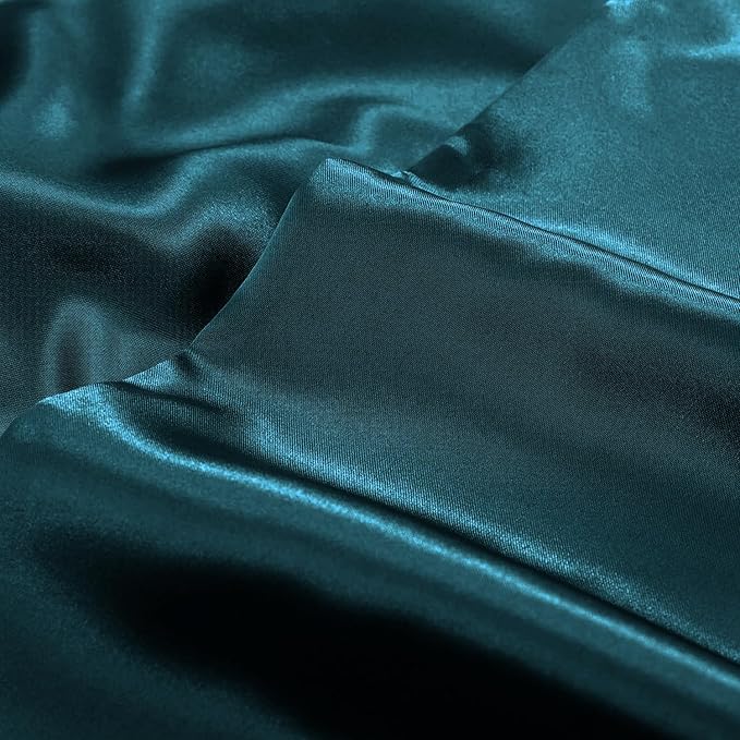 Aormenzy Satin Body Pillow Cover Set of 2, 20x54 Inches Dark Teal Case - Image 6