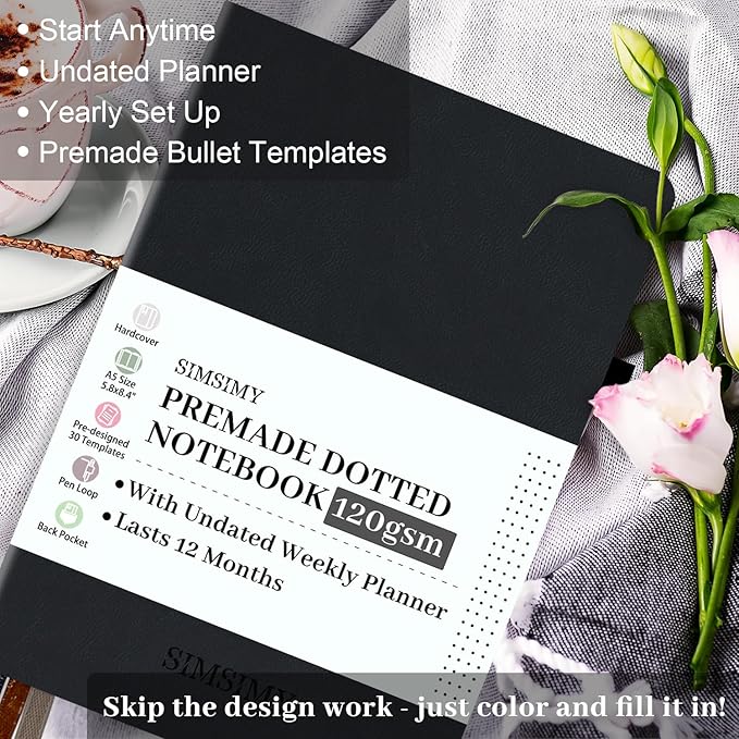 Premade Dotted Journal Notebook - Image 2