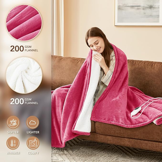 Homemate Electric Heated Blanket Full Size - Image 2