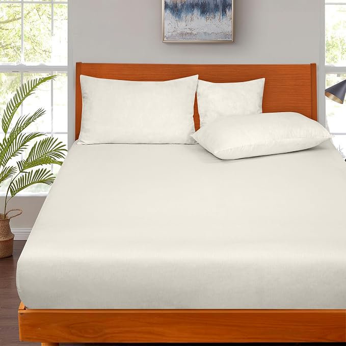 ROYALE LINENS 300 Thread Count 100% Long Staple Combed Cotton Fitted Sheet King - Image 5