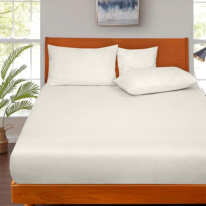 ROYALE LINENS 300 Thread Count 100% Long Staple Combed Cotton Fitted Sheet Twin - Image 5