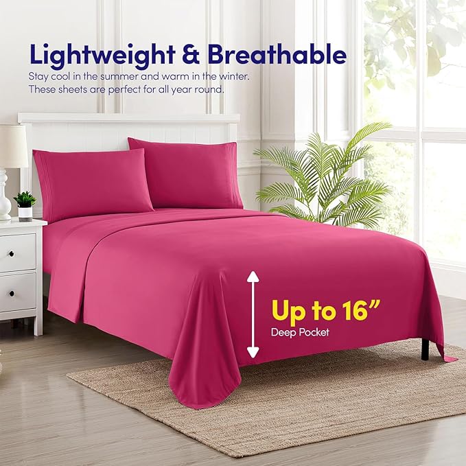 Queen Size Sheet Set with Built-in Sheet Straps - Image 3