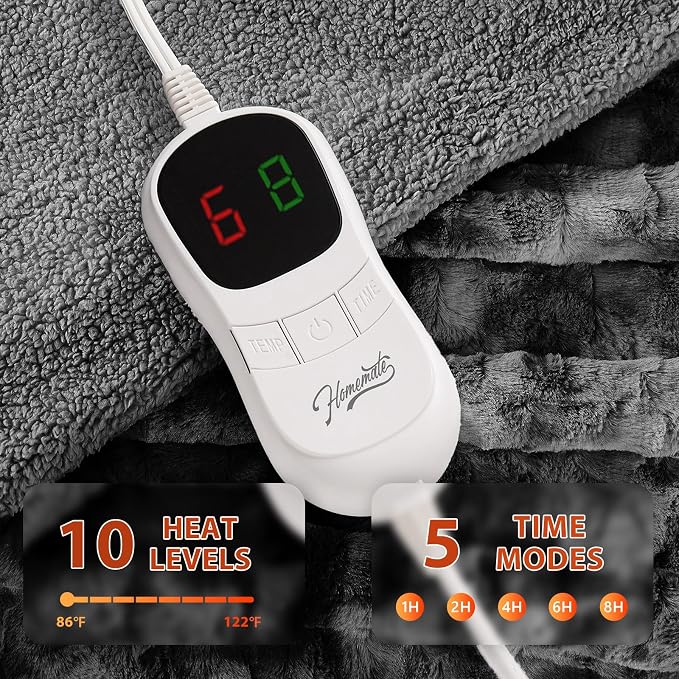 Homemate Electric Heated Blanket Full Size - Image 3