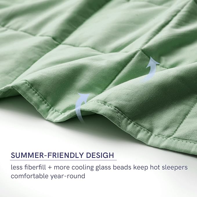 YnM Weighted Blanket, Heavy 100 Percent Oeko-Tex Certified Cotton Material - Image 7