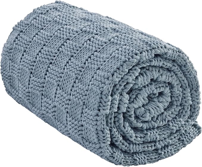 Knitted Weighted Blanket Kids, No Beads Heavy Blanket 36” x 48'' 5lbs, by Unknown
