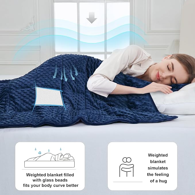 Alomidds Weighted Blanket for Adults, Weighted Blankets Queen Size 60"x80" - Image 3
