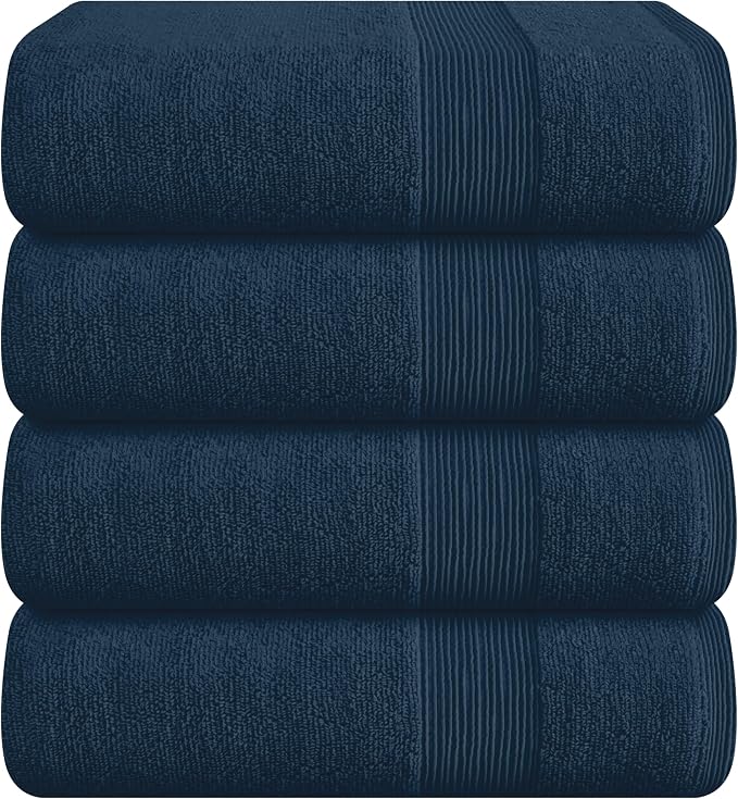 Belizzi Home 4 Pack Bath Towel Set 27x54, 100% Ring Spun Cotton, Ultra Soft by Unknown
