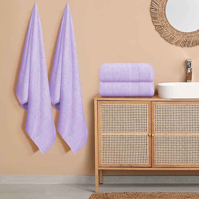 Belizzi Home 4 Pack Bath Towel Set 27x54, 100% Ring Spun Cotton, Ultra Soft - Image 3