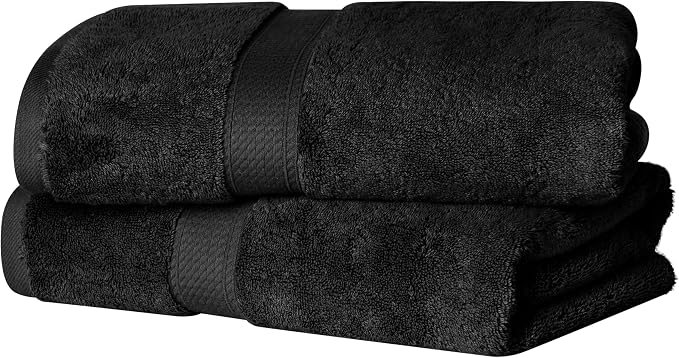 SUPERIOR Egyptian Cotton Pile Bath Towel Set of 2, Ultra Soft Luxury Towels by SUPERIOR
