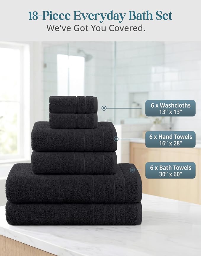 Casa Platino 100% Cotton Towel Set - Image 3