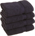 SUPERIOR Egyptian Cotton Pile Hand Towel Set of 4, Ultra Soft Luxury Towels by SUPERIOR