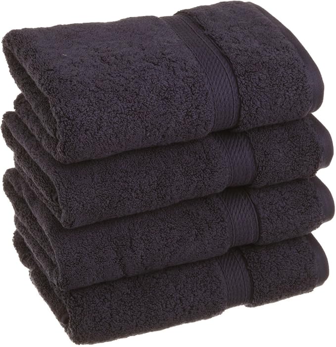 SUPERIOR Egyptian Cotton Pile Hand Towel Set of 4, Ultra Soft Luxury Towels by SUPERIOR