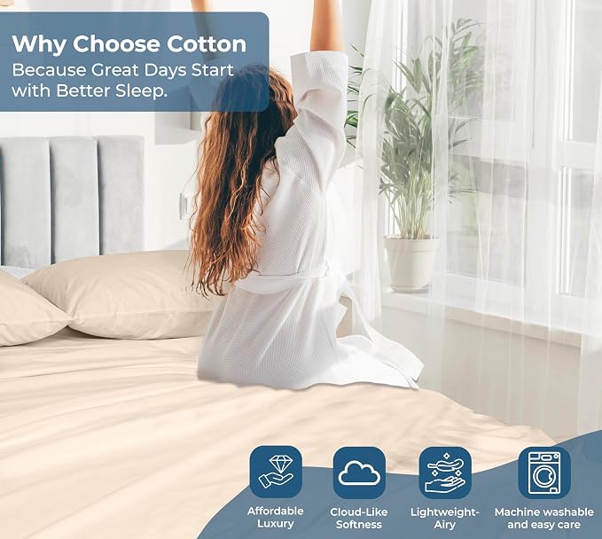 Royale Linens 100% Organic Cotton Full Flat Sheet Only - Image 7