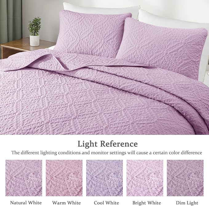 Exclusivo Mezcla California King Quilt Bedding Set, Lightweight Soft Bedspreads - Image 3