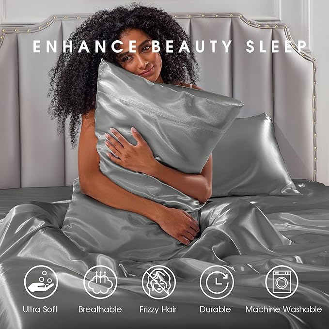 FreshCulture Satin Sheets King Size - Image 7