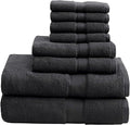 Madison Park 800GSM Bathroom Towel Set of 8 100% Cotton Bath Towel Set by MADISONPARK