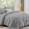 Sasttie King Size Comforter Set, 7-Piece Bed in a Bag, Pintuck Bedding Sets by SASTTIE