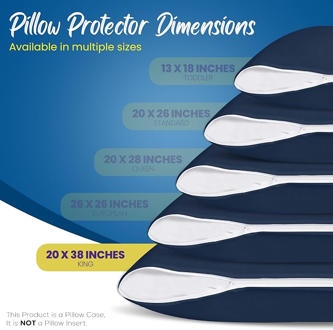Utopia Bedding Premium 100% Waterproof Pillow Protectors - Image 2
