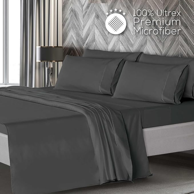 Mueller Ultratemp King Size Sheets Set, Super Soft 1800, 6 Piece, Deep Pocket - Image 3