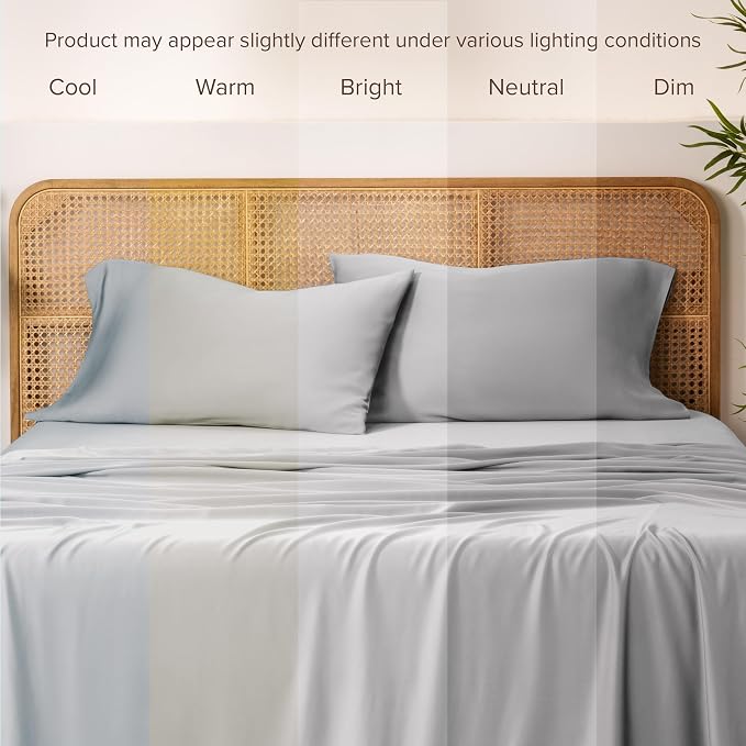 Bare Home 100% Rayon Made from Bamboo Luxury Standard Size Set of 2 Cooling - Image 5