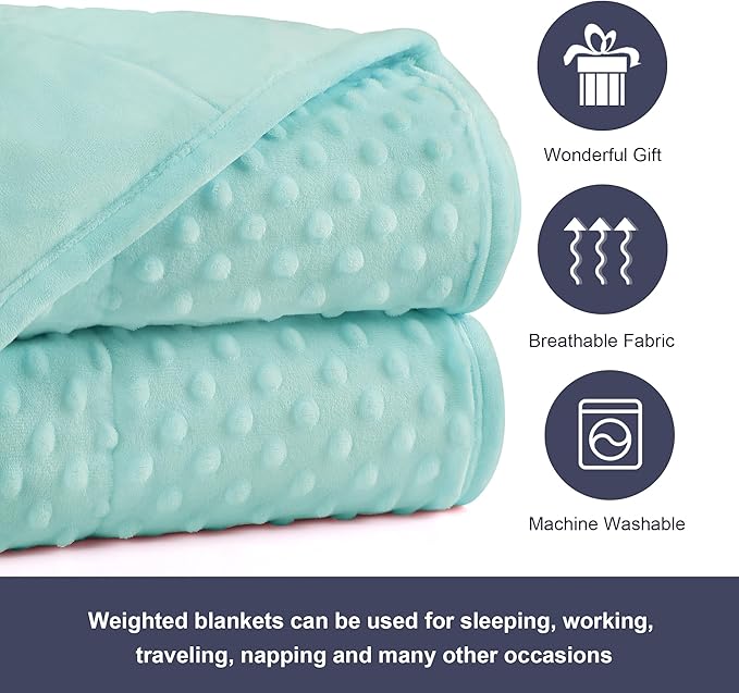 Alomidds Weighted Blanket, Luxury Velvet Heavy Blankets - Image 2