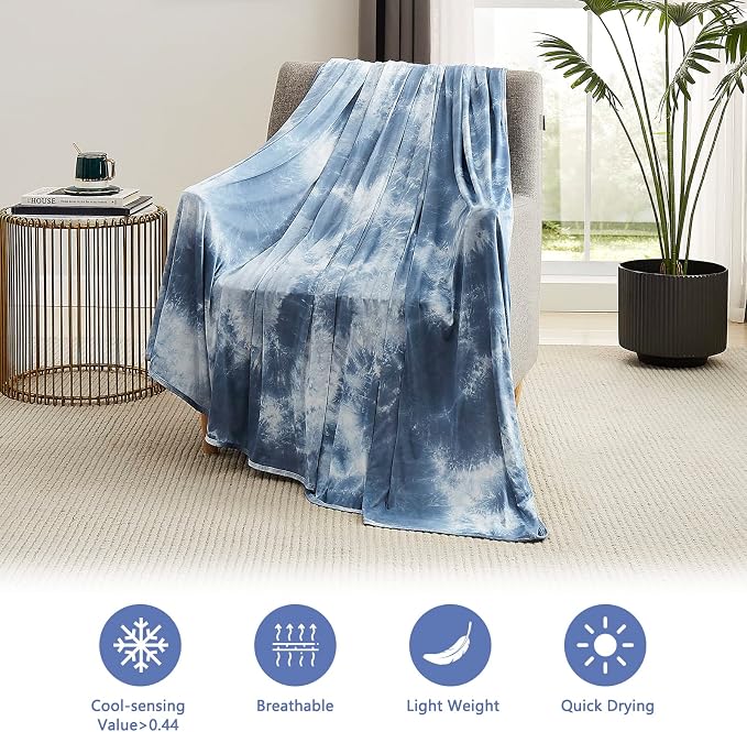 Topcee Cooling Blanket for Hot Sleepers, Absorbs Heat to Keep Body Cool for - Image 6