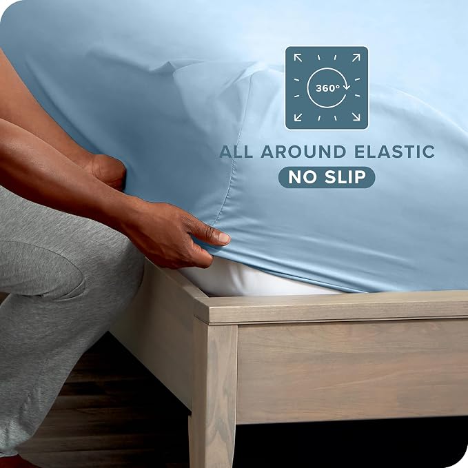 Bare Home 2-Pack Fitted Bottom Sheets King - Image 3
