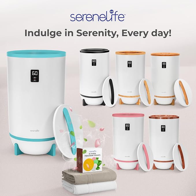 SereneLife Towel & Blanket Warmer, One Touch Portable Bath Towel Warmer - Image 7