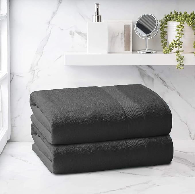 Belizzi Home Premium Cotton Oversized 2 Pack Bath Sheet 35x70-100% Pure Cotton - Image 3