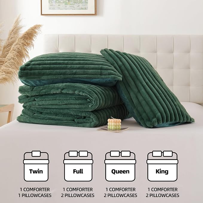 Smoofy Fluffy Full Size Comforter Sets 3 Pieces - Image 7