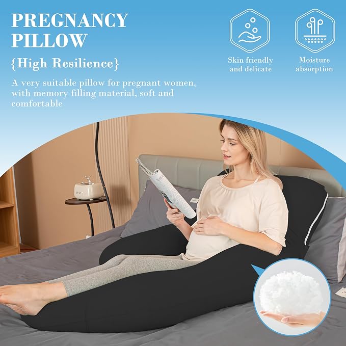 Cute Castle Cooling Cover Pregnancy Pillows, Soft U-Shape Maternity Pillow - Image 4
