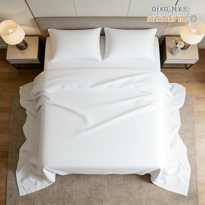 HBHLFZ King Flat Sheets Only 2 Pack - Image 2