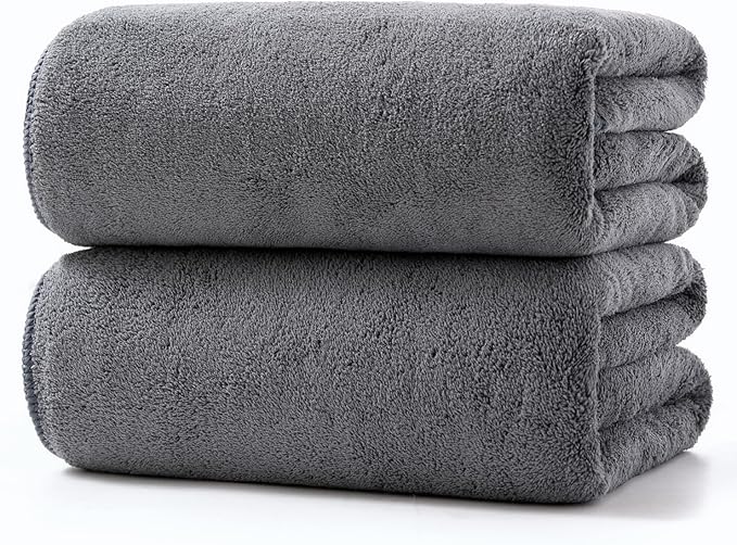Lumimi Towels 2 Piece Soft Microfiber Bath Towel Set Salon Gym Yoga Travel by Lumimi