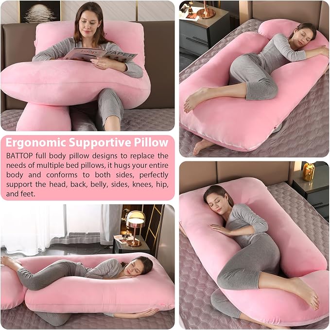 BATTOP Pregnancy Pillows for Sleeping- U Shaped Full Body Maternity Pillow - Image 2